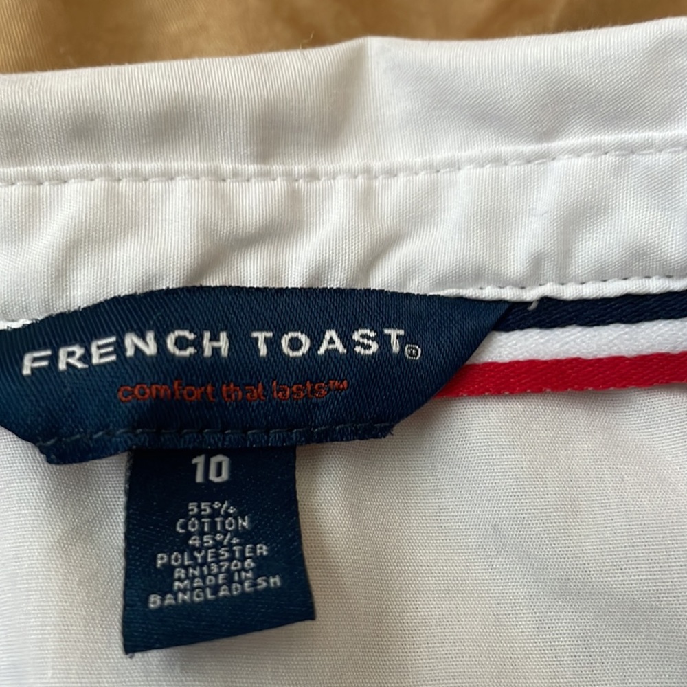 French Toast Ruffle Uniform Top - Picture 2 of 6